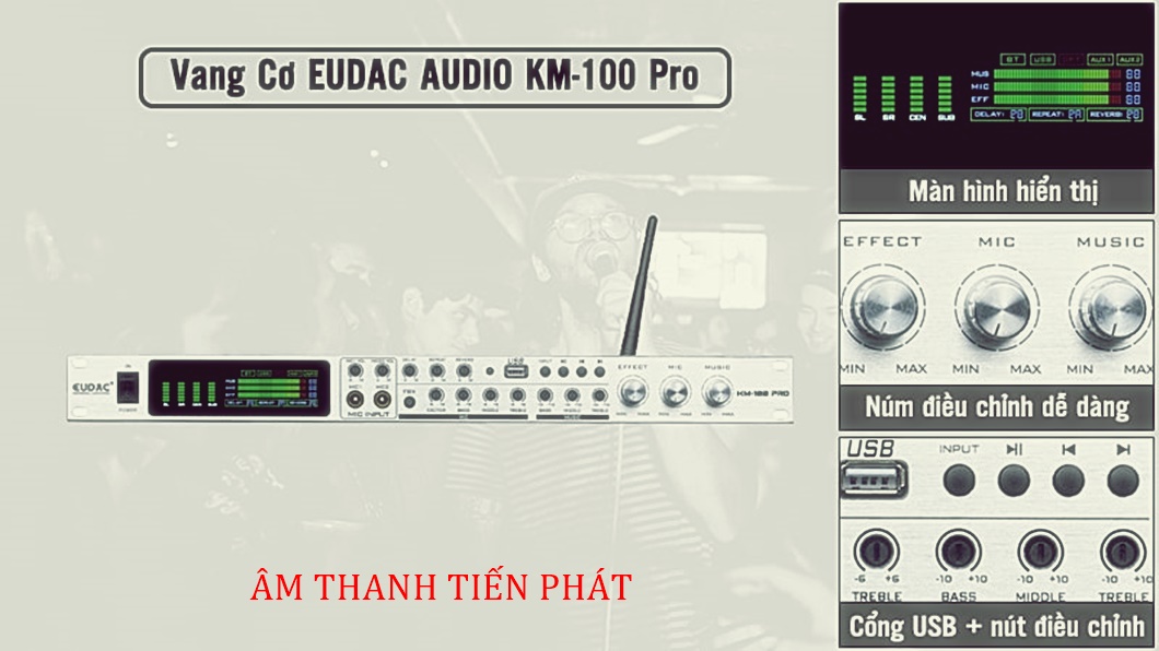 Vang Co Eudac Audio Km 100 Pro Thiet Ke Hien Dai Nho