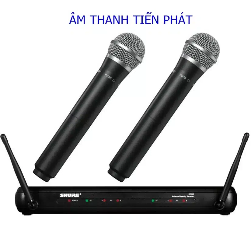 Micro Khong Day Cam Tay Shure Svx288 Pg58 Dual